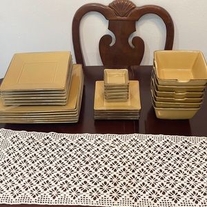 Pottery Barn Asian dinnerware set.